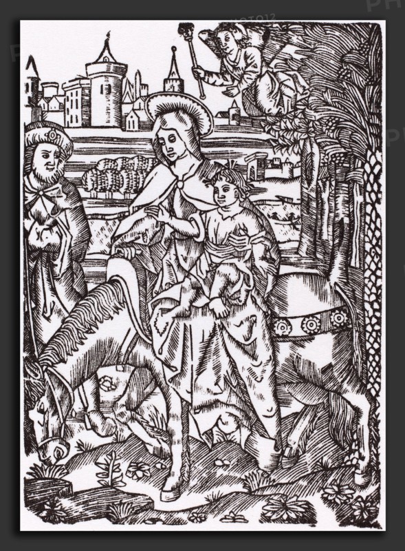 Probably French 16th Century, The Flight to Egypt, woodcut