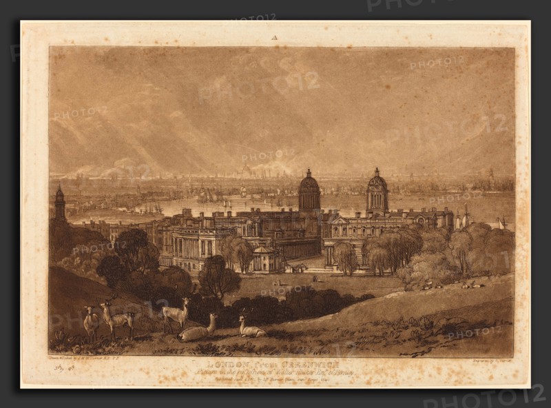 Joseph Mallord William Turner and Charles Turner (British, 1775 - 1851), London from Greenwich, published 1811, etching and mezzotint
