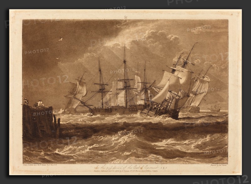 Joseph Mallord William Turner and Charles Turner (British, 1775 - 1851), Ships in a Breeze, published 1808, etching and mezzotint