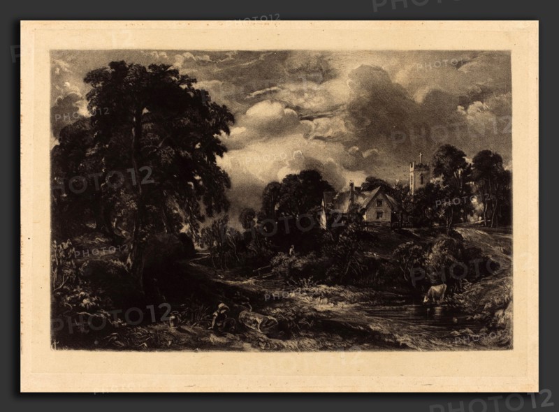 David Lucas after John Constable (British, 1802 - 1881), Glebe Farm (b), in or after 1831, mezzotint [progress proof]