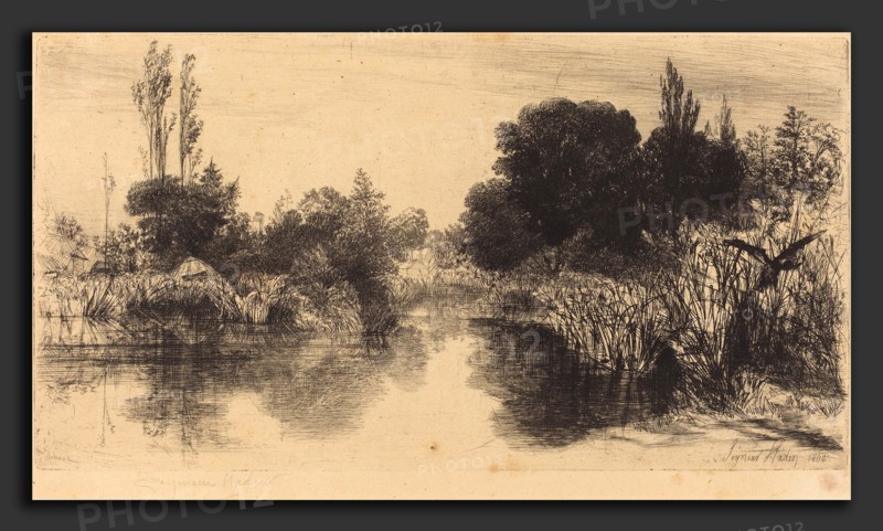 Francis Seymour Haden (British, 1818 - 1910), Shere Mill Pond (The Larger Plate), in or after 1860, etching with drypoint