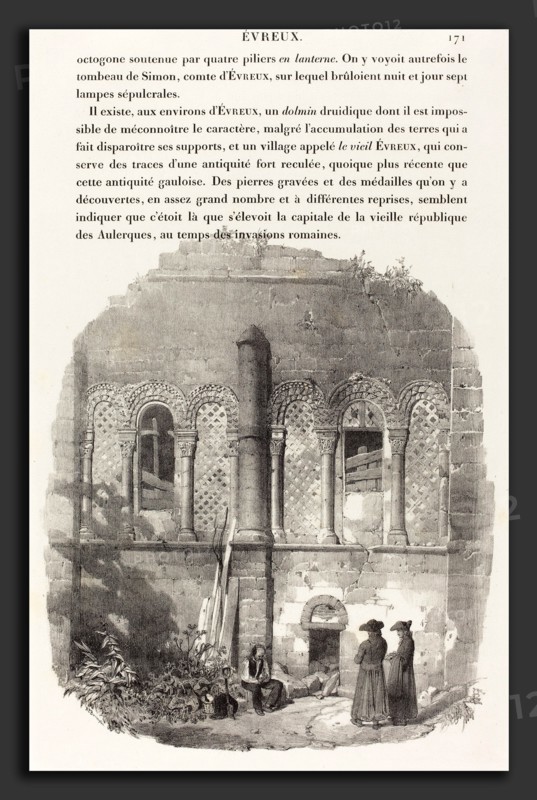 Richard Parkes Bonington (British, 1802 - 1828), Eglise de Saint-Taurin, Evreux, 1824, lithograph