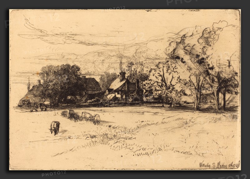 Francis Seymour Haden (British, 1818 - 1910), Old Willesley House, 1865, etching on cream laid paper