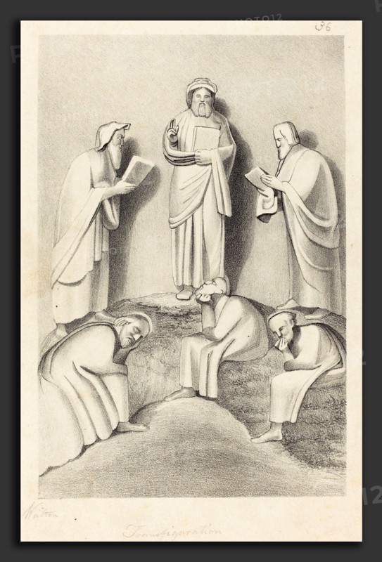 W. Walton after John Flaxman (British (?), active 19th century), The Transfiguration, published 1829, lithograph [proof before letters]