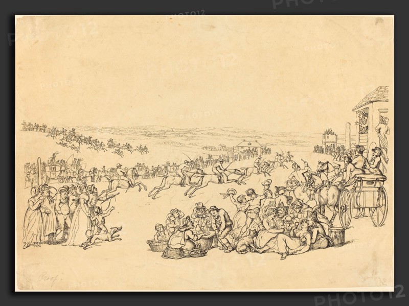 John Bluck after Thomas Rowlandson (British, active 1791 - 1819), Running, etching