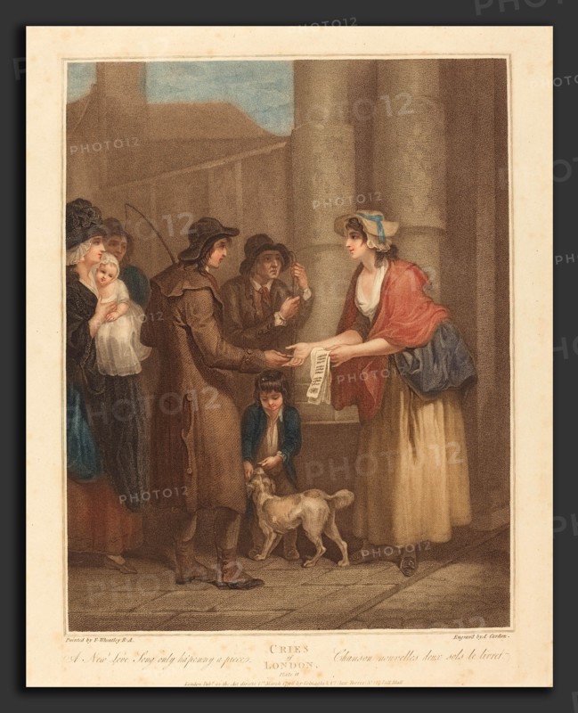 Anthony Cardon after Francis Wheatley (British, 1772 - 1813), A New Love Song Only a Ha'Penny a Piece, published 1796, colored stipple engraving