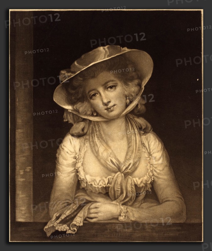 John Raphael Smith after John Hoppner (British, 1752 - 1812), Phoebe Hoppner, published 1784, mezzotint