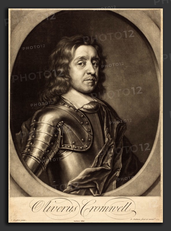 Peter Pelham after Robert Walker (English, 1684 - 1751), Oliver Cromwell, 1723, mezzotint on laid paper
