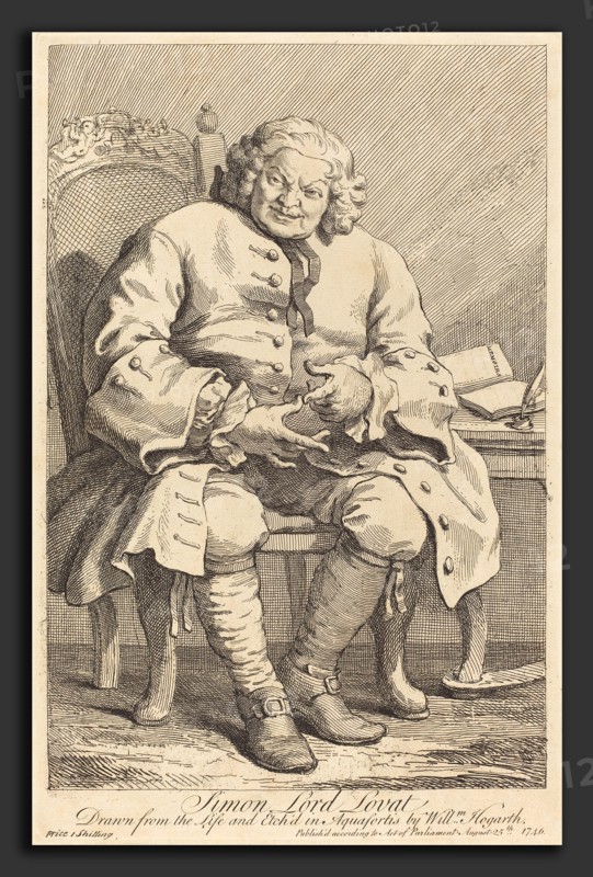 William Hogarth (English, 1697 - 1764), Simon Lord Lovat, 1746, etching
