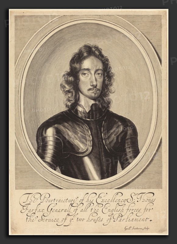 William Faithorne after Robert Walker (English, 1616 - 1691), Lord Thomas Fairfax, engraving