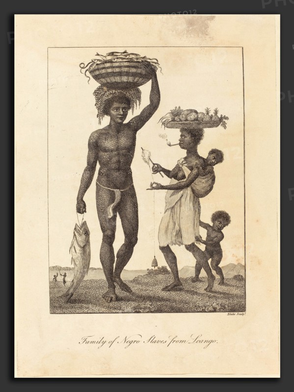 William Blake after John Gabriel Stedman (British, 1757 - 1827), Family of Negro Slaves from Loango, 1793, engraving