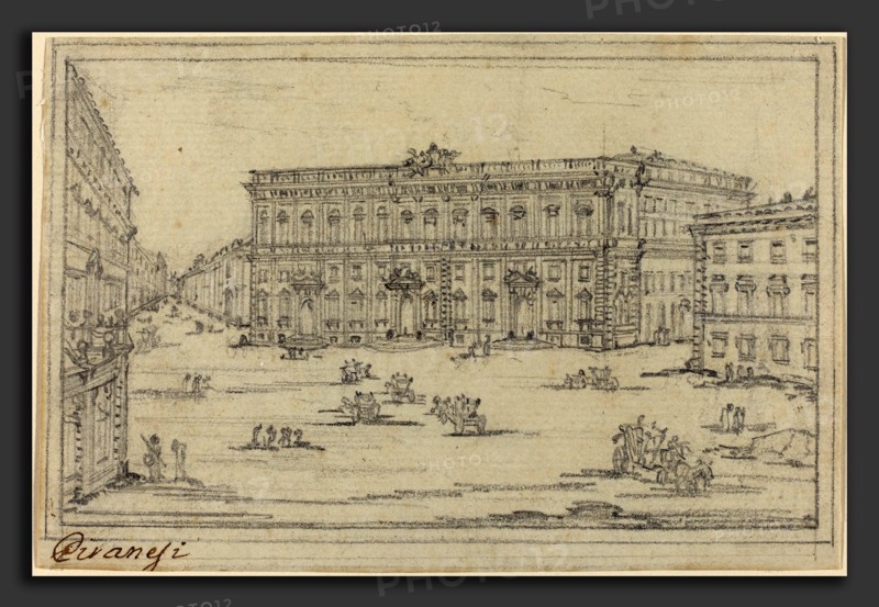 Francesco Piranesi (Italian, c. 1758 - 1810), Palazzo della Consulata, graphite on laid paper
