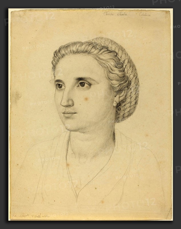 Peter Rittig (German, 1798 - 1819), Teresa Scala, Calabrese, 1819, graphite on wove paper