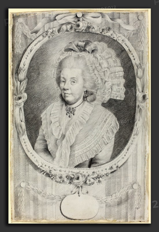 Johann Friedrich Bierlein (German, 1768 - 1808 or after), Frau Gottfried von Herder, probably 1786, graphite on vellum