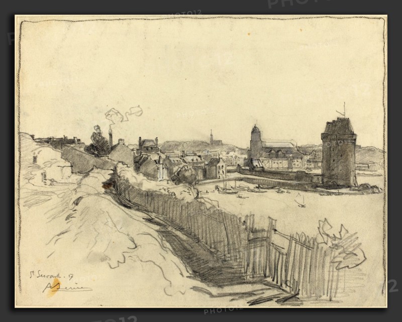 Auguste LepÃ¨re, Saint Servan, French, 1849 - 1918, 1917, graphite