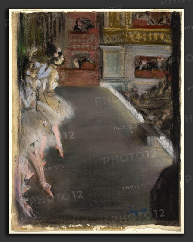 Edgar Degas (French, 1834 - 1917), Dancers at the Old Opera House, c. 1877, pastel over monotype on laid paper