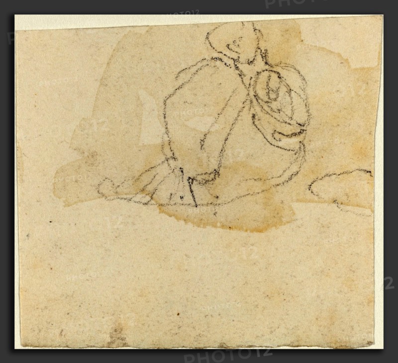 John Flaxman (British, 1755 - 1826), Figure Study, graphite