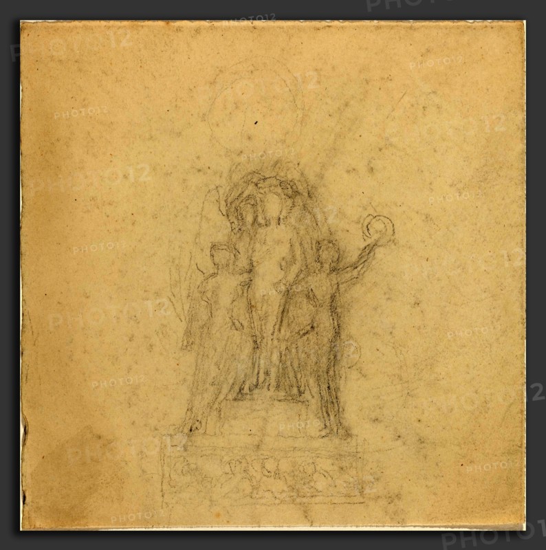 John Flaxman (British, 1755 - 1826), Sheet of Studies [recto and verso], graphite
