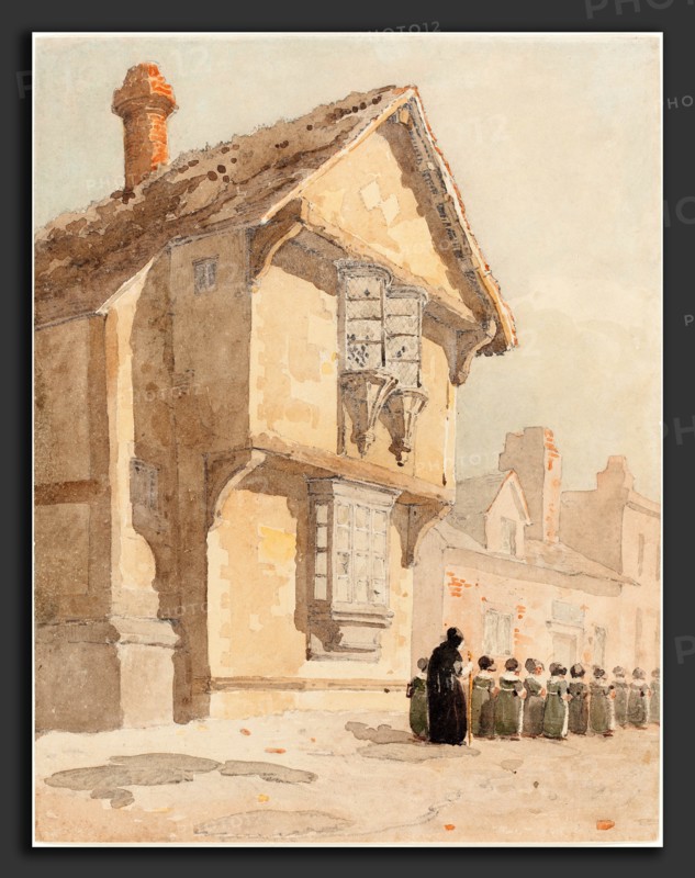 David Cox (British, 1783 - 1859), The School Walk, watercolor over graphite on wove paper