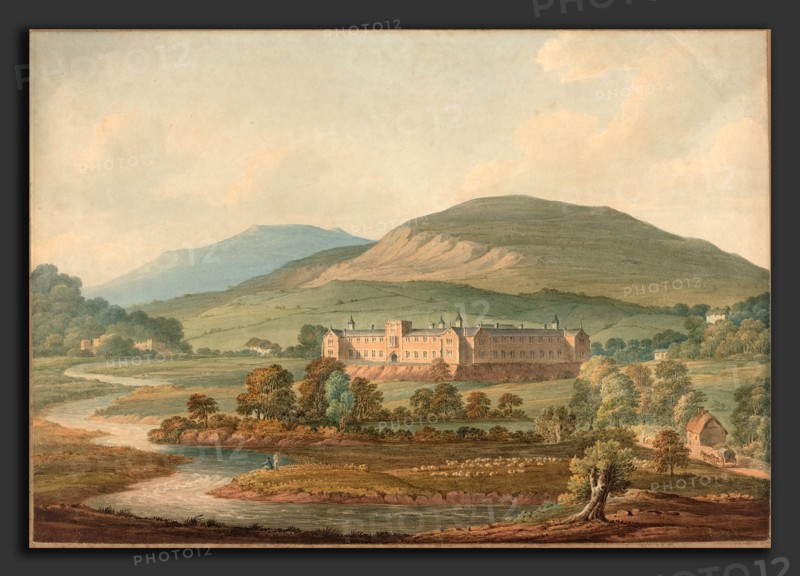 John William Upham (British, probably 1773 - 1828), View of an Estate, watercolor over graphite on wove paper