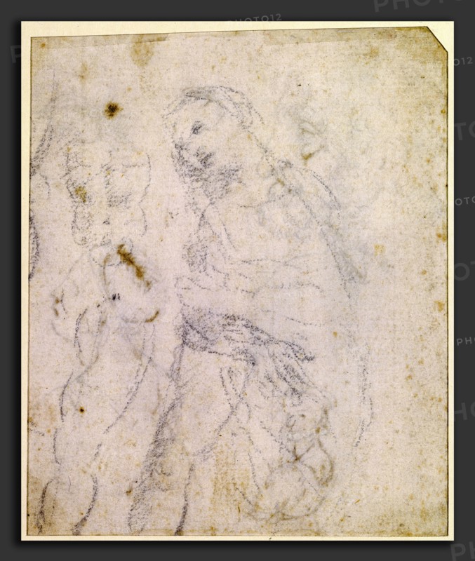 Leonardo da Vinci (Italian, 1452 - 1519), Study of a Madonna, probably 1470-1480, black chalk on laid paper