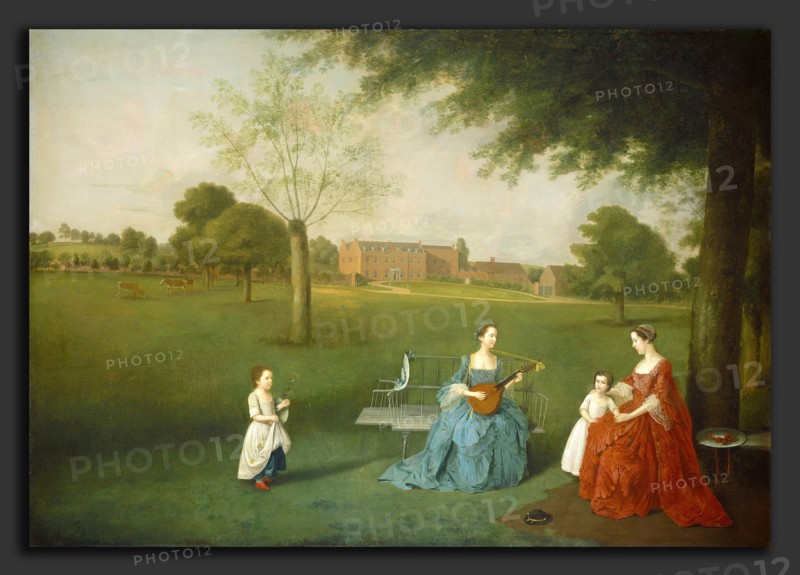 Arthur Devis, Members of the Maynard Family in the Park at Waltons, British, 1712 - 1787, c. 1755-1762, oil on canvas