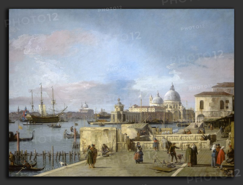 Canaletto (Italian, 1697 - 1768), Entrance to the Grand Canal from the Molo, Venice, 1742-1744, oil on canvas