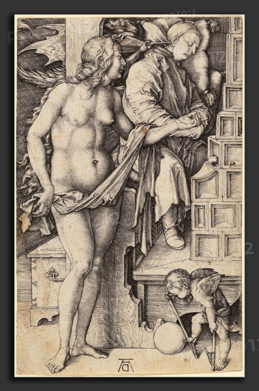Albrecht DÃ¼rer (German, 1471 - 1528), The Dream of the Doctor (Temptation of the Idler), 1498-1499, engraving (counterproof)