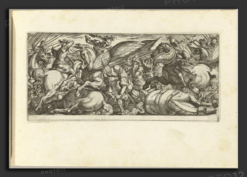 Antonio Tempesta (Italian, 1555 - 1630), Battle between Cavalry and Infantry, etching