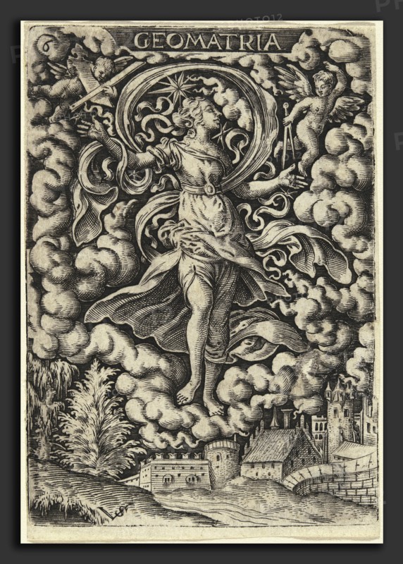 Virgil Solis (German, 1514 - 1562), Geometria (Geometry), engraving