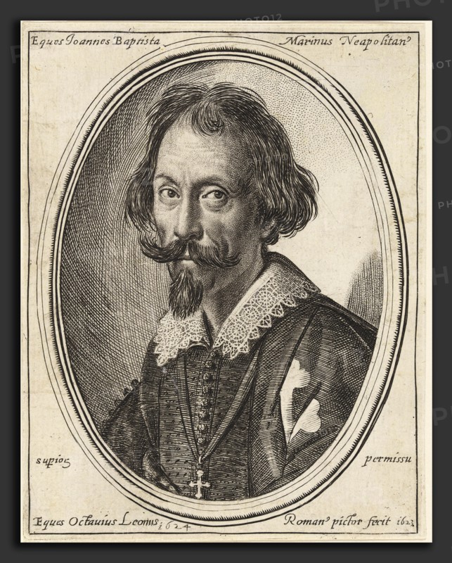 Ottavio Leoni, Giovanni Marino, Italian, c. 1578 - 1630, 1623-1624, engraving