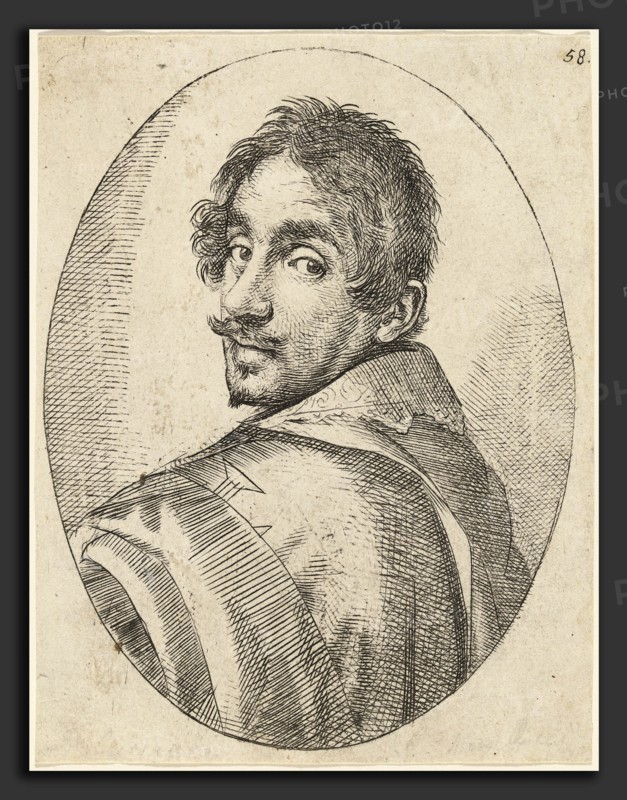 Ottavio Leoni, Self-Portrait, Italian, c. 1578 - 1630, engraving