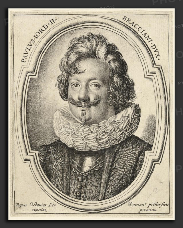 Ottavio Leoni, Paolo Giordano Orsini II, Italian, c. 1578 - 1630, engraving