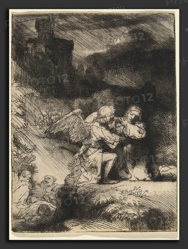 Rembrandt van Rijn (Dutch, 1606 - 1669), The Agony in the Garden, c. 1657, etching and drypoint