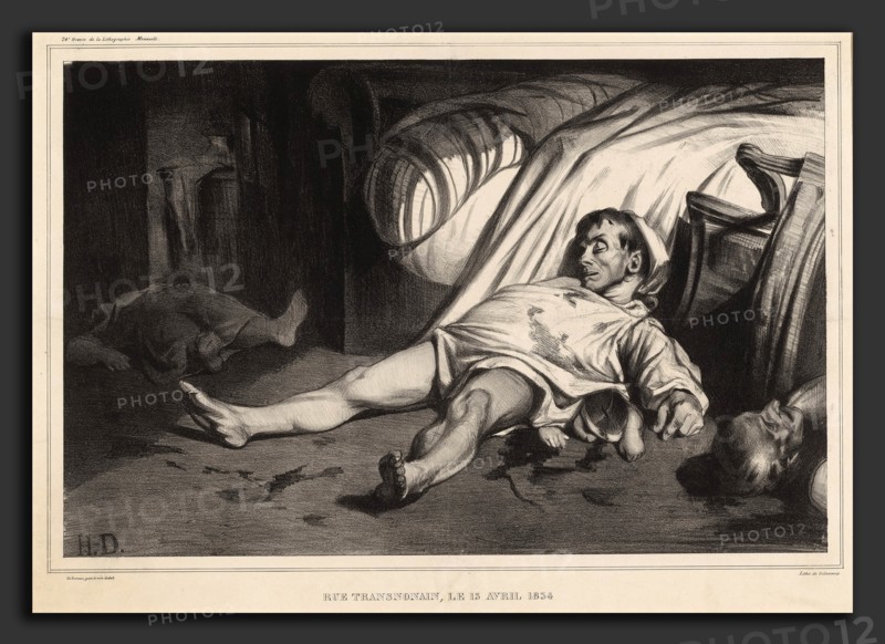 Honoré Daumier, Rue Transnonain, le 15 avril 1834, French, 1808 - 1879, 1834, lithograph