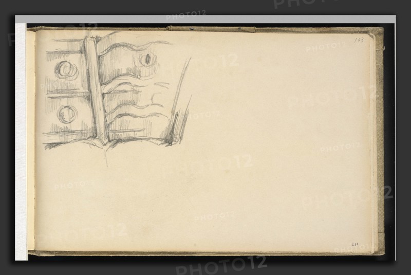 Paul Cézanne, Chair and Dresser, French, 1839 - 1906, 1880-1883, graphite on wove paper