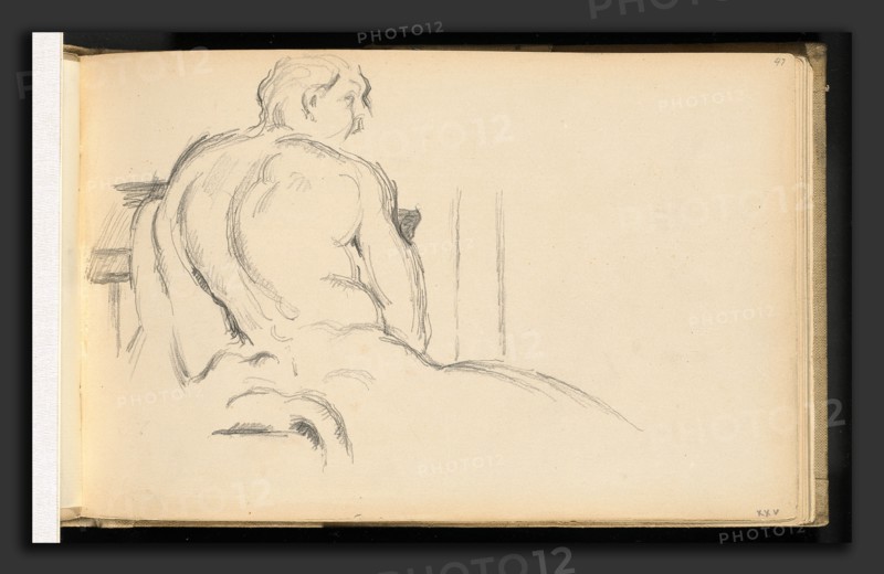 Paul Cézanne, Study of Puget's "Hercules Resting", French, 1839 - 1906, c. 1879, graphite on wove paper