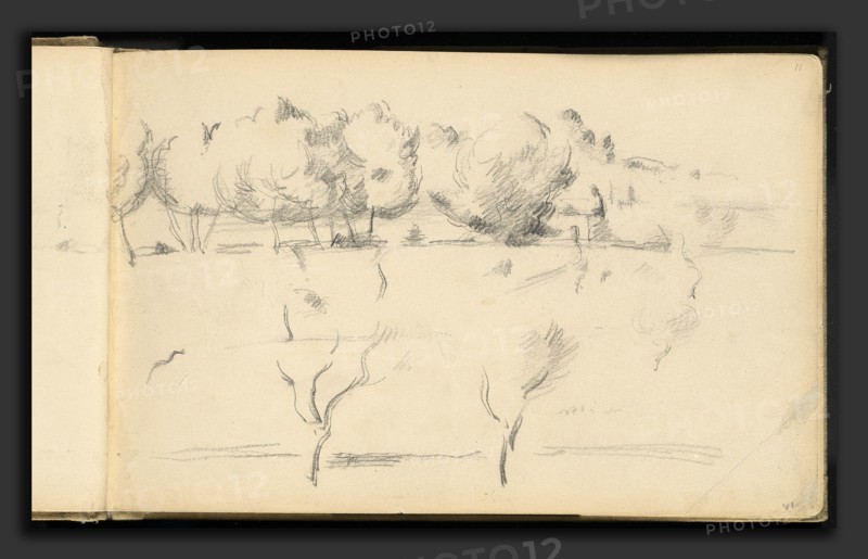 Paul Cézanne (French, 1839 - 1906), Landscape with Trees, 1895-1898, graphite on wove paper