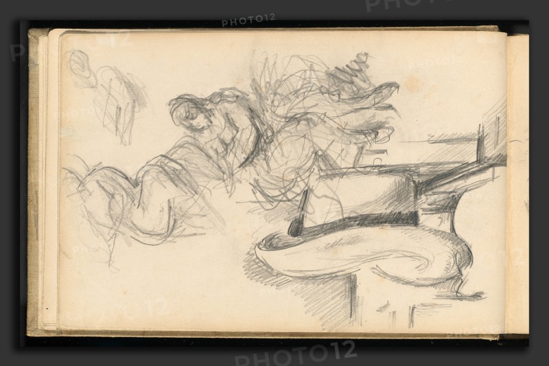 Paul Cézanne, Studies Including a Straw Hat, French, 1839 - 1906, 1895-1898, graphite on wove paper