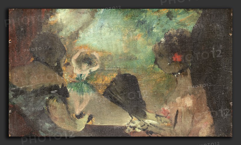 Edgar Degas (French, 1834 - 1917), The Loge, c. 1883, oil on wood