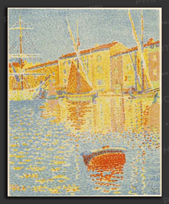 Paul Signac (French, 1863 - 1935), The Buoy (La bouée), 1894, 6-color lithograph