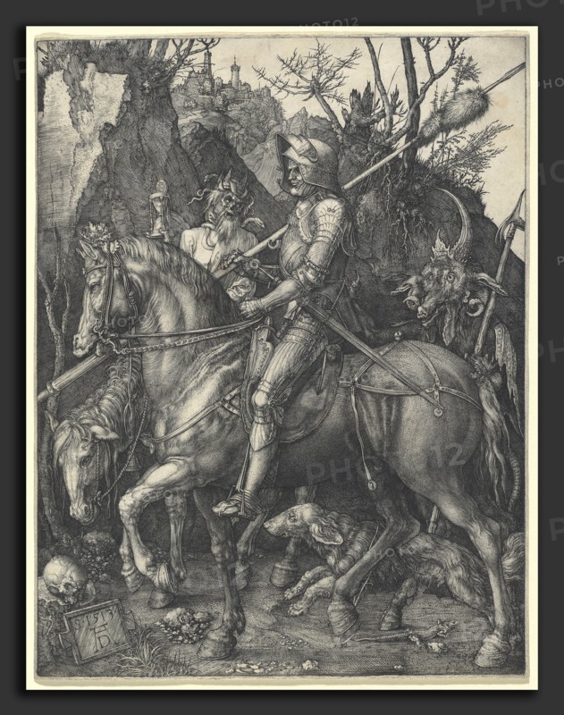 Albrecht DÃ¼rer (German, 1471 - 1528), Knight, Death and Devil, 1513, engraving