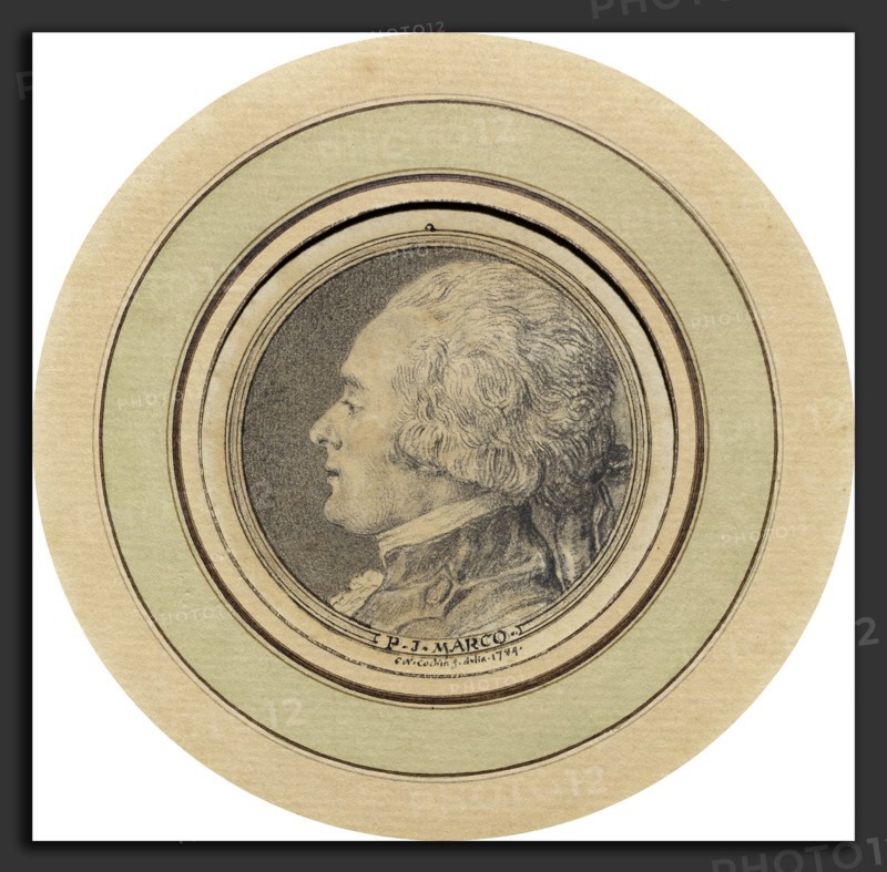 Charles-Nicolas Cochin II, P.J. Marco, French, 1715 - 1790, 1784, black chalk