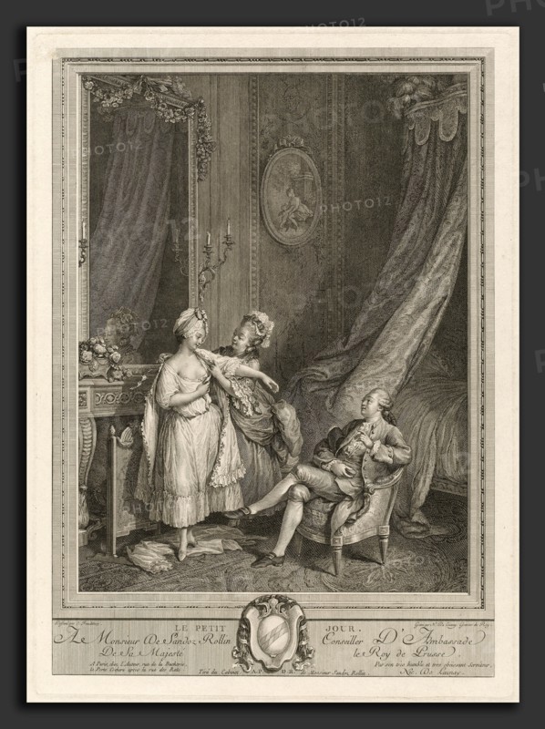 Nicolas Delaunay after Sigmund Freudenberger, Le Petit Jour, French, 1739 - 1792, 1779, etching and engraving