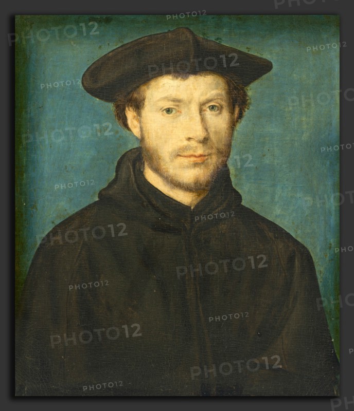 Corneille de Lyon, Portrait of a Man, active 1533 - 1575, c. 1536-1540, oil on walnut
