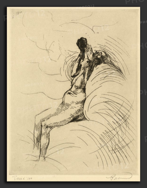 Albert Besnard, Apotheosis (L'Apothéose), French, 1849 - 1934, c. 1886, etching in black on laid paper