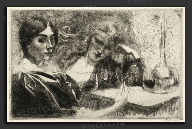 Albert Besnard, Morphine Addicts (Morphinomanes), French, 1849 - 1934, 1887, etching on wove paper