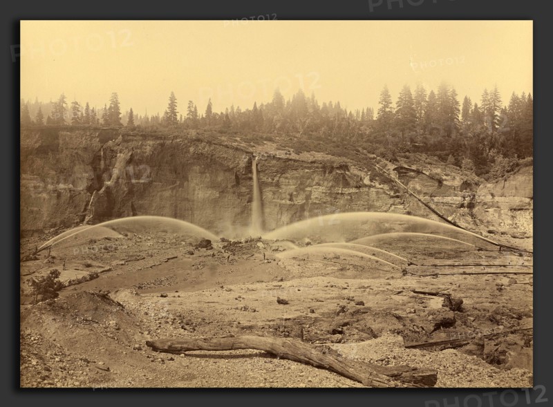 Carleton E. Watkins, Malakoff Diggins, North Bloomfield, Nevada County, American, 1829 - 1916, 1871, albumen print from collodion negative mounted on paperboard