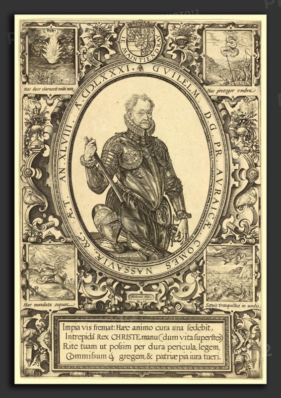 Hendrik Goltzius, William, Prince of Nassau-Orange, Dutch, 1558 - 1617, 1581, engraving
