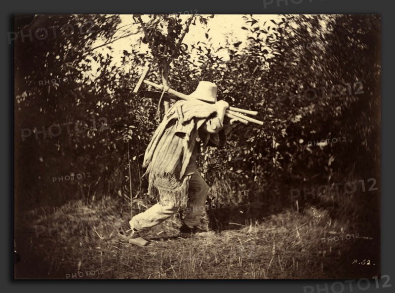 Auguste Giraudon's Artist, Peasant, French, active 1870s, c. 1870, albumen print from collodion negative